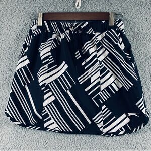 Slazenger Golf Skort‎ Women's Elastic Waistband Drawstring Black White Size XS